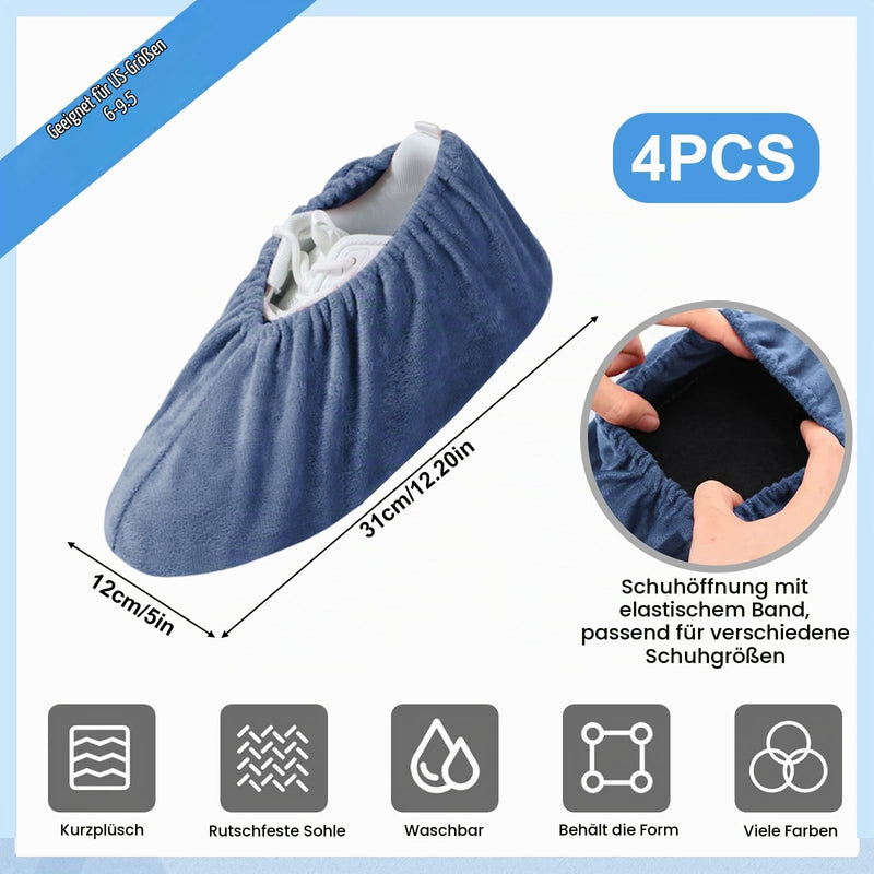 Shoe Covers, 4 Pairs of Thickened Overshoes, Reusable 36-44 | Overshoes, non-slip overshoes, washable guest shoe covers, for most adults, unisex, 4 colors