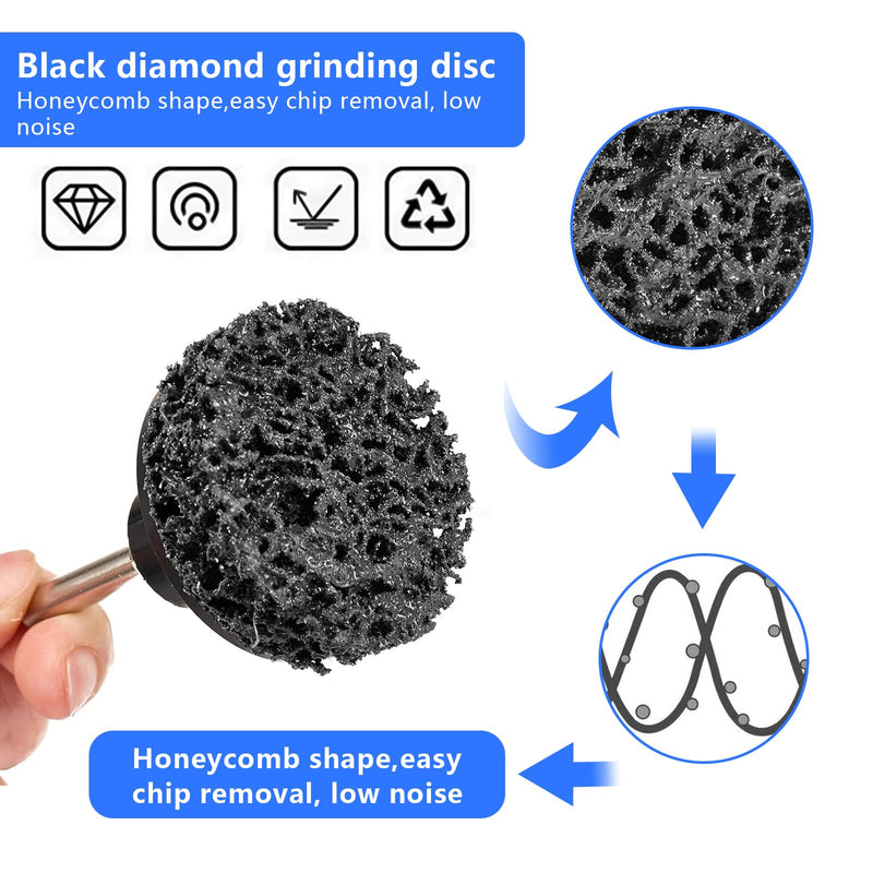 [Australia - AusPower] - YOUNGSAY Pack of 24 CSD Disc, CSD Disc Drill Made of Nylon, 2 Inch Coarse Cleaning Disc Drill with 1 Support Palette, Suitable for Rust Removal or Polishing (3 Colours) 