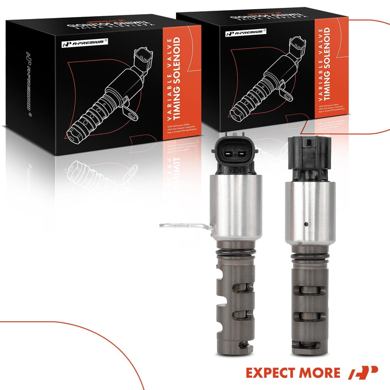 A-Premium 2-PC Intake & Exhaust Engine Variable Valve Timing (VVT) Solenoid Compatible with Mitsubishi Outlander 2011-2020, Outlander PHEV 2018-2020, Outlander Sport 2011-2020, Lancer 2011-2016, RVR