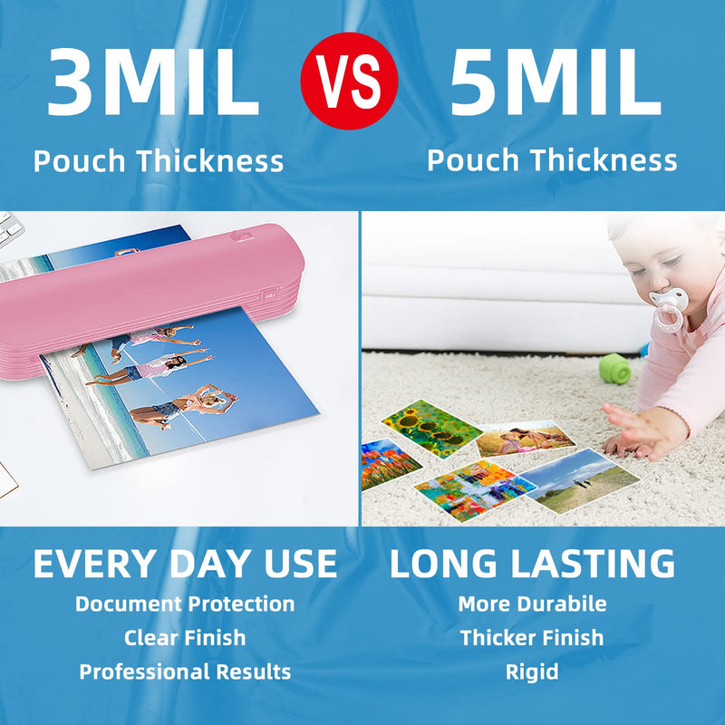 [Australia - AusPower] - Uinkit 120Pack Thermal Laminating Pouches 3mil Laminating Sheets 4.3x6.3 inches for Sealed 4x6 Photo Card Documents, Glossy Clear Laminator Pouch Rounded Corner 4.3"x6.3"x120Pack-3Mil 