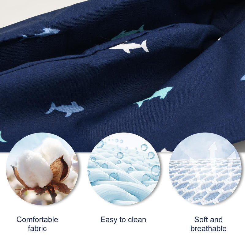[Australia - AusPower] - Amexo Pack of 4 Surgical Caps, Cotton Exfoliating Hat with Sweatband and Buttons, Surgical Hat, Dust Cap, Adjustable Bandana Cap, Chef's Hat for Men and Women, blue 