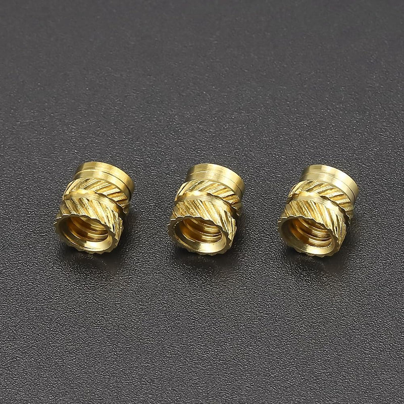 [Australia - AusPower] - 1/4-20 Brass Threaded Inserts (30-Pack), Heat Set Knurled Nuts for 3D Printing & Plastics, 5/16" Height, Female Threaded Brass Inserts 1/4-20 x 5/16 H x 5/16 D 