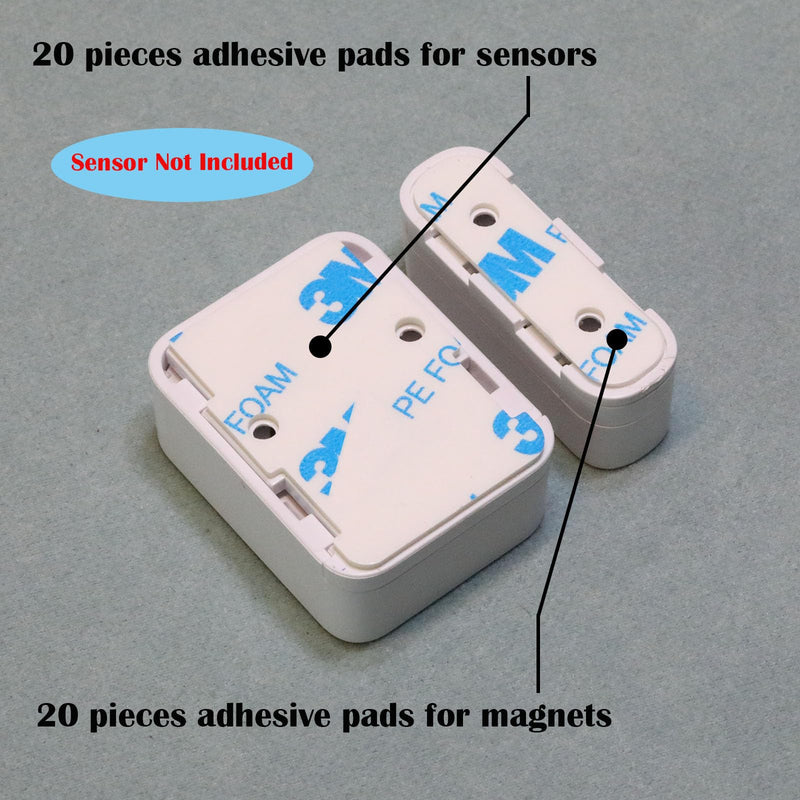 Replacement Adhesive for SimpliSafe Alarm Entry Sensors and Magnets – 20 Pre-Cut Adhesives for Sensors & 20 for Magnets – No Cutting Needed, Easy to Install – Secure & Durable Hold