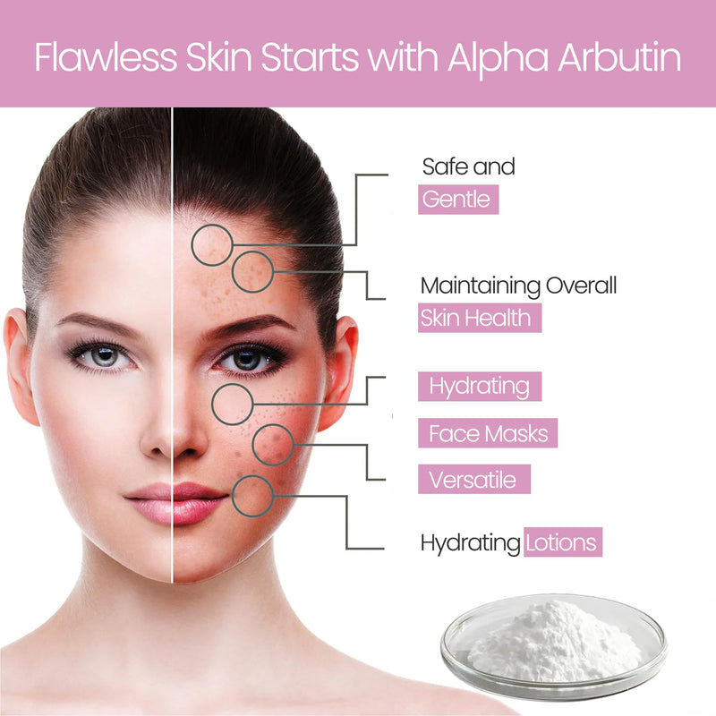 Pure Alpha-Arbutin Powder Snow White Powder DIY,99% Pure DIY USP Grade. (4 Oz. / 113 Grams) 4 Ounce / 113 Gram