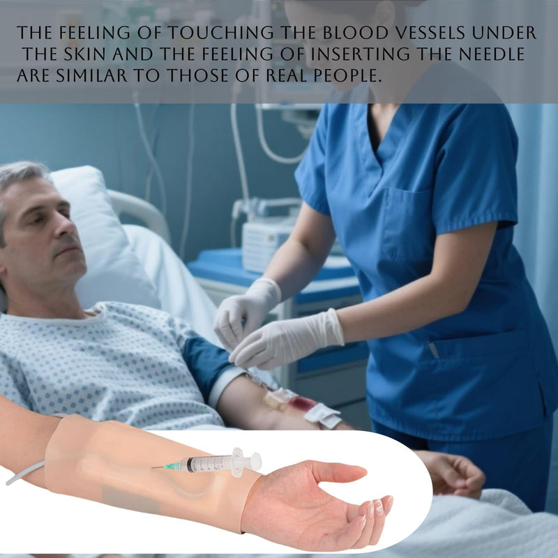 [Australia - AusPower] - IV Insertion Practice Kit for Nursing Students,Wearable Injection Practice kit,Blood Draw Practices KIT for Doctor and Nurse(Wearable Style) Wearable style 