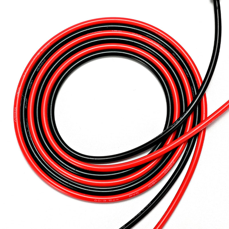 [Australia - AusPower] - Dual Ended Alligator Clips Test Lead, 15A Alligator Clip to Alligator Clip Jumper Wires Electrical Crocodile Gator Clamps Cables for Multi Meter Electronic Testing (3.3Ft/1M, Black & Red) 