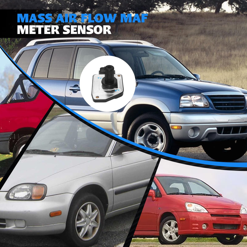 AFH55M-13 Mass Air Flow MAF Meter Sensor for Chevrolet Tracker 2001-2004 Suzuki Aerio 2002-2003 Esteem 1999-2002 Grand Vitara 1999-2005 Sidekick 1996-1998 Vitara 2004 Replace 13400-64G00 13400-67D00