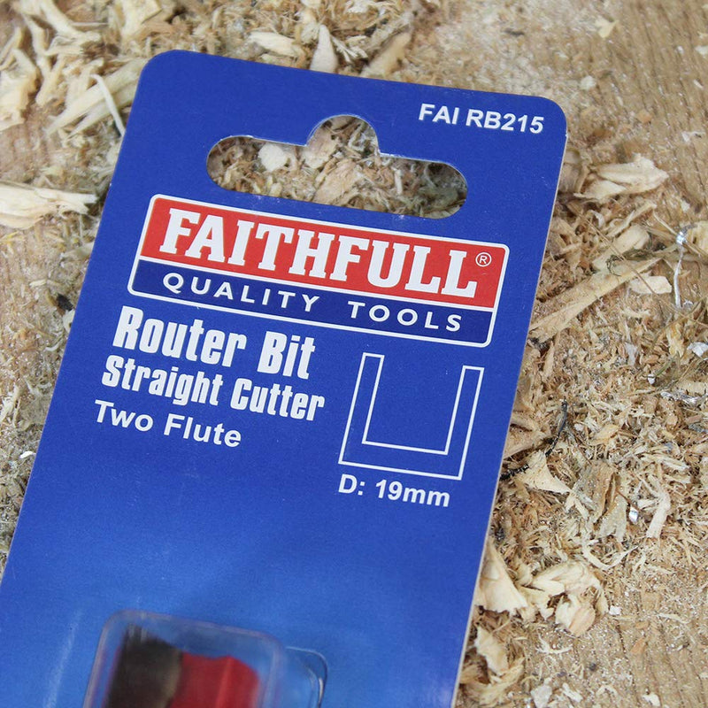 [Australia - AusPower] - Faithfull Router Bit TC Two Flute 19.0MM X 25MM 