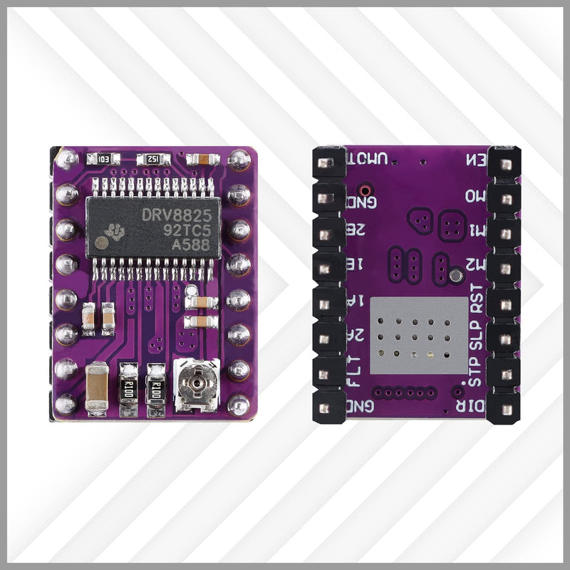 [Australia - AusPower] - DRV8825 Stepper Driver, DRV8825 Stepper Motor Driver Module for 3D Printer Stepper Driver 4-Layer PCB Board, Send Heat Sink(5PCS) 