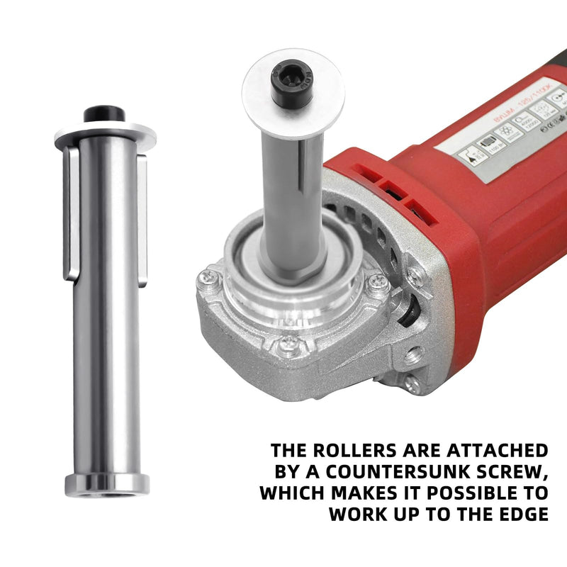 [Australia - AusPower] - WYYFXY® Silver M14 Thread Satin Roller Mandrel Adapter Mounting Mandrel M14 Thread Satin Machine Mandrel for Angle Grinder Roller Grinding Machine 