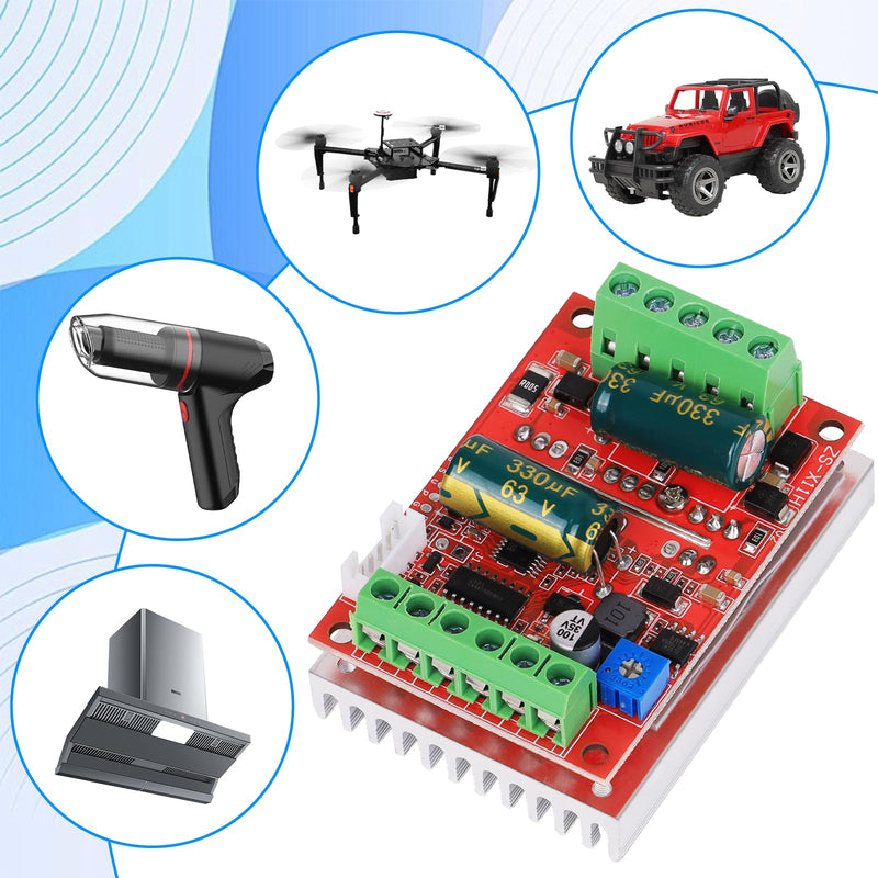 [Australia - AusPower] - 2PCS 6-60V 400W DC Three-Phase Brushless Motor Speed Controller with Hall ，PWM Motor Control Driver Board 12V 24V 48V with Forward/Reverse/Stop/Brake Function 