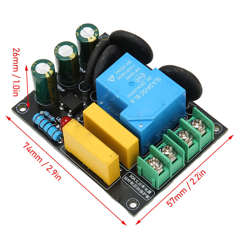 [Australia - AusPower] - ZJchao 30A 6600W Soft Start Module, PCB Oversized Relay Thermistor 10D 20 Defend Machine Excessive Starting Current AC 110V-250V High End Voice Frequency Power Input for High Power Devices Requiring 