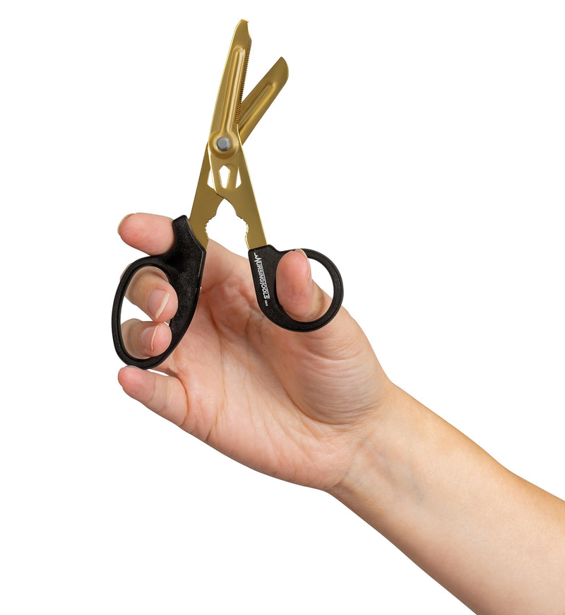[Australia - AusPower] - Hummingbird 4-in-1 Medical Scissors - Compact Pocket Size Trauma Shears for Nurses, Students, Practitioners & Medical Professionals (Black) black 