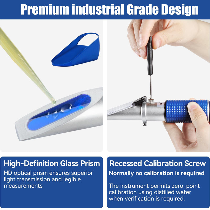 [Australia - AusPower] - 0-90% Brix Meter Refractometer for Sugar Content in Honey, Maple Syrup, Fruit Jams, High Sugary Drinks, Portable Concentration Tester with ATC Function, Ideal for Labs & Homebrew Kit 0-90% Brix Refractometer 