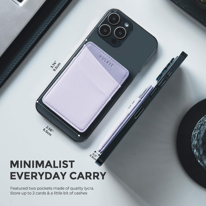 [Australia - AusPower] - VULKIT Magnetic Phone Wallet for MagSafe- RFID Blocking - Card Holder Wallet for iPhone 15/14/13/12 Series & Phone Case with MagSafe Violet 