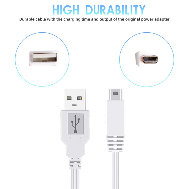 [Australia - AusPower] - 2Pack 10FT Charger Cable for Wii U Gamepad, AC Power Adapter Charger Cord for Nintendo Wii U Gamepad Remote Controller 
