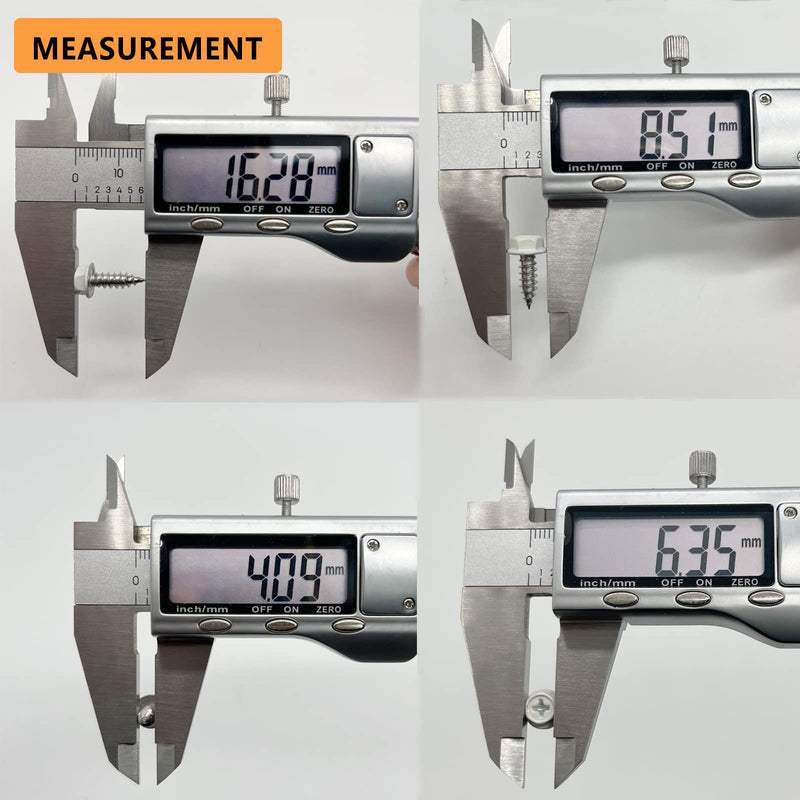 [Australia - AusPower] - White Painted Self Tapping Gutter Screws #8 x 1/2" Hex Head Downspout Sheet Metal Screws, 100 Pieces 