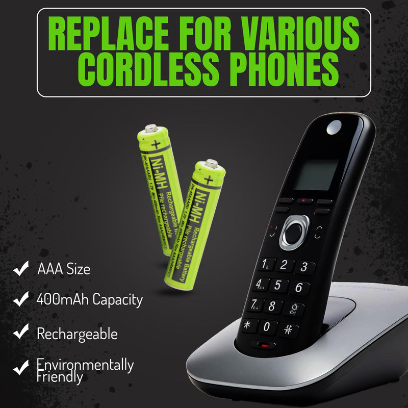 [Australia - AusPower] - 2 RocketBus BK-40AAABU Replacement 1.2V 400mAh Battery Packs for Panasonic Cordless Phone Handset 