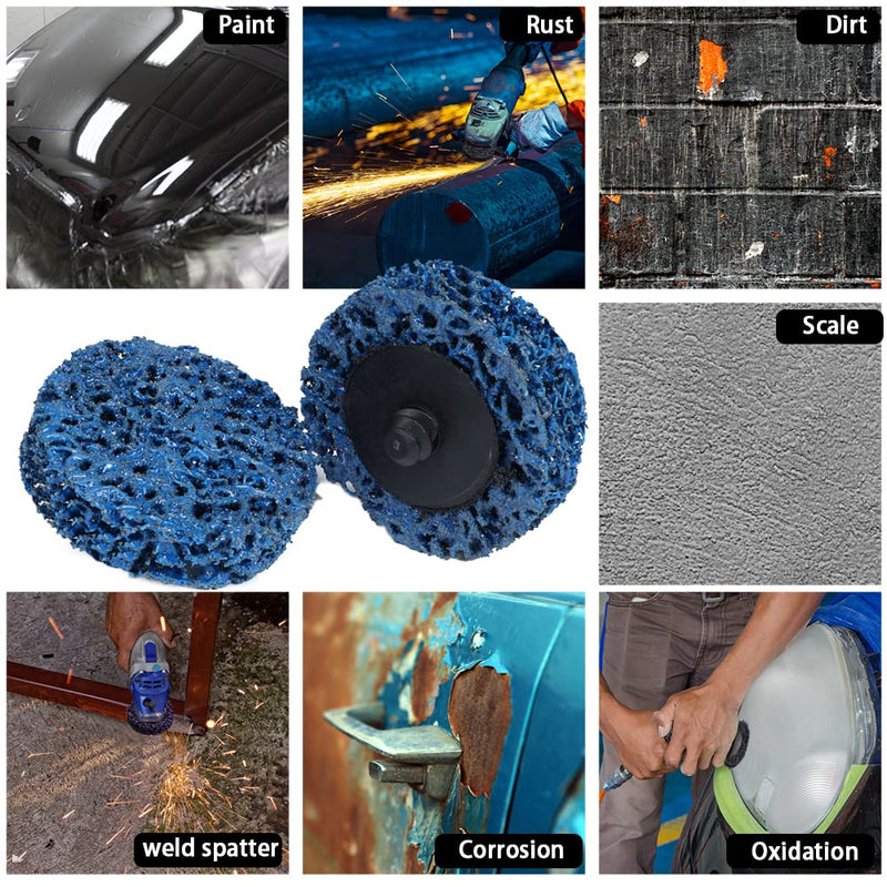 [Australia - AusPower] - 21PCS Quick Change Easy Strip Discs Set, 2 Inch Sanding Discs with 1/4" Disc Pad Holder for Die Grinder Surface Strip Grind Polish Paint Rust and Oxidation Cleaning Removal 21pcs Mixed Strip Discs 