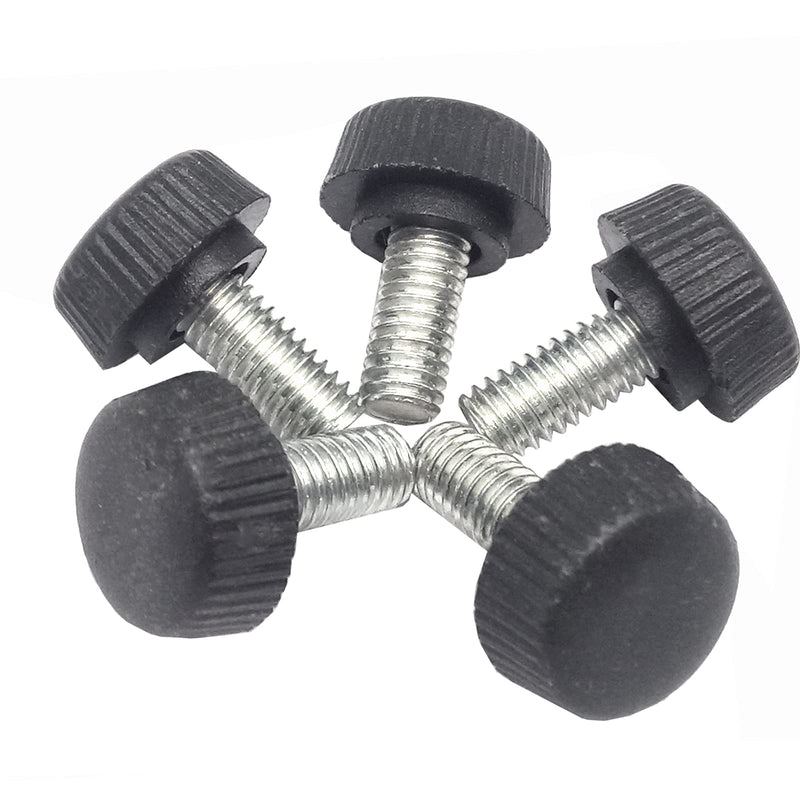 [Australia - AusPower] - 10Pcs M6 Black Knurled Clamping Knob,Threaded Metal Knurled Thread Clamping Knob Type Round Head(M6x12) M6x12 