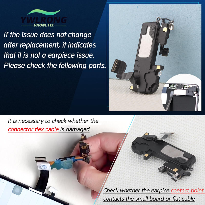 [Australia - AusPower] - Earpiece Speaker for iPhone 12 Pro Max Ear Speaker Replacement for iPhone 12 Pro Max Speaker Replacement Light Proximity Sensor Flex Cable Earphone Speaker Assembly with Tools Black-12 Pro Max 