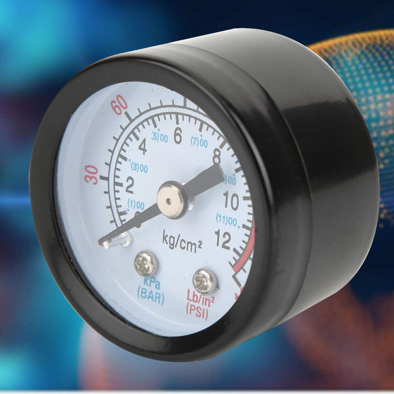 Air Compressor Pressure Gauge, Pressure Gauge for Air Compressor 180 PSI/12Bar, Compressed Air Pressure Gauge for Compressor 42 mm Diameter for Screw Compressors, Piston Compressors