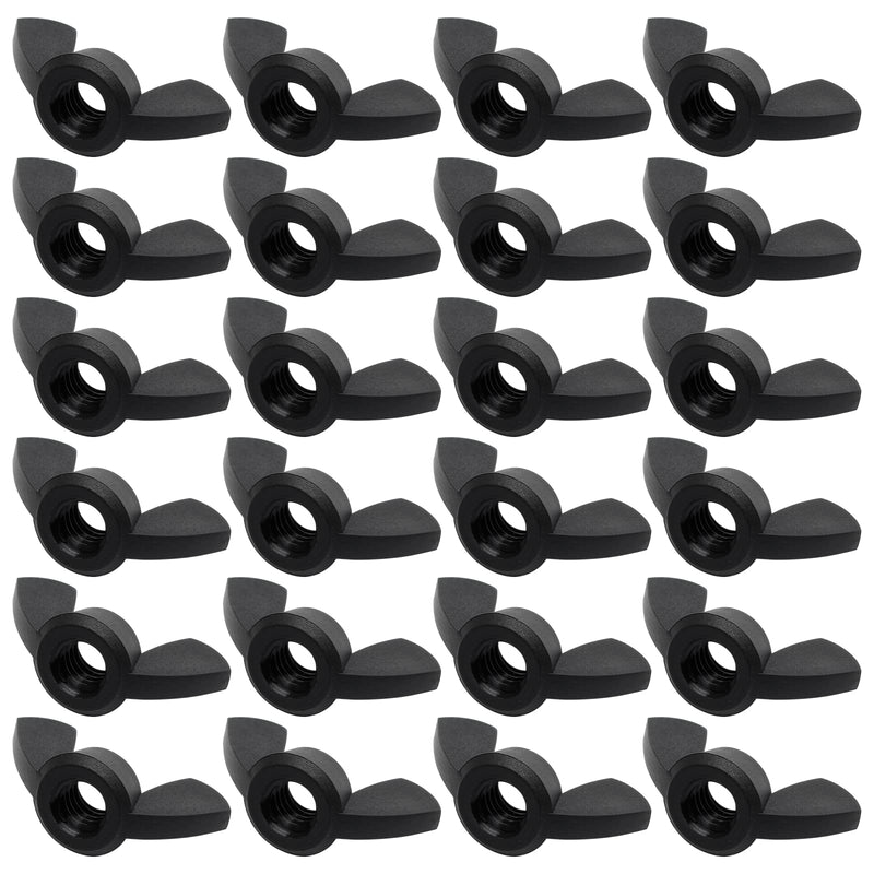 [Australia - AusPower] - 30Pcs M6 Wing Nuts Nylon Butterfly Nut Hand Twist Fasteners Hardware Parts (5/16 Inch) 