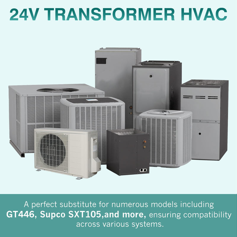 [Australia - AusPower] - 46-24124-06 HVAC Transformer 40 VA 120/24V Replacement for Furnace 46-24124-06 BE161640GDD 29M7101,120V to 24V AC HVAC Furnace Transformer Channel 2 Hole Mount 