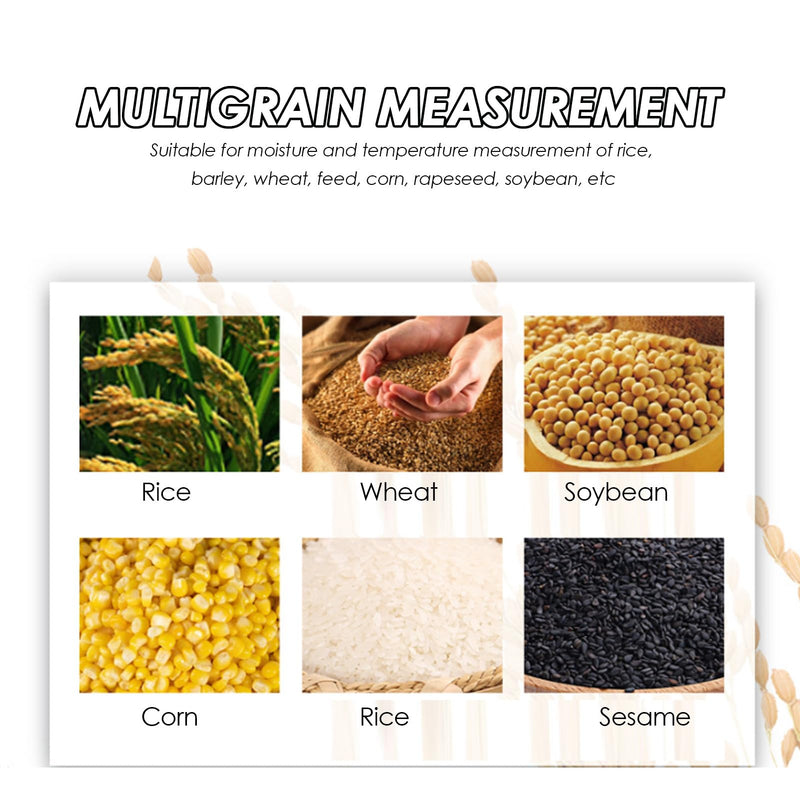 [Australia - AusPower] - Meter Digital Meter, Portable Tester LCD Tester Temperature Meter for Wheat Rice Corn Bean, Tester 