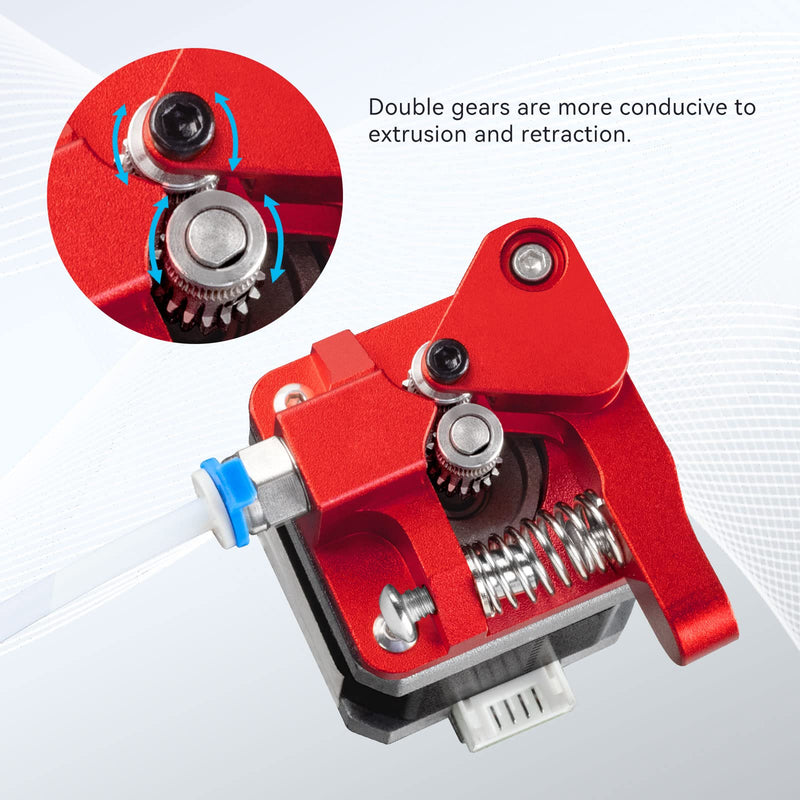 [Australia - AusPower] - Redrex Dual Gear Ender 3 Extruder with Nema 17 Stepper Motor Compatible with Creality Ender 3 V2,Ender 3 Pro,Ender 3 Neo,Ender 3 V2 Neo,Ender 3 Max Neo,Ender 5,Ender 7,CR6 SE,CR10 3D Printers Dual Gear Extruder with Stepper 