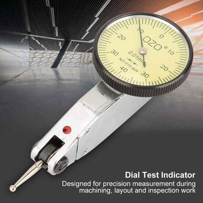 [Australia - AusPower] - 0.01mm Flexible Precision Dial Gauge Test Indicator 0-0.8mm Metric Dial Gauge Set for Measuring Narrow or Concave Objects 
