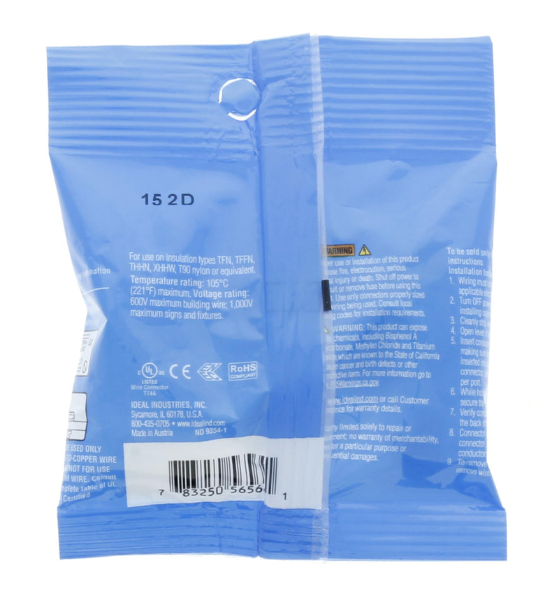 [Australia - AusPower] - IDEAL Electrival in-Sure Lever Wire Connector 2-Port, 10/Bag 