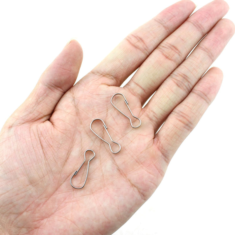 [Australia - AusPower] - 100PCS 25mm Silver 304 Stainless Steel Metal Spring Hook Small Spring Clip Rustproof Lanyard Snap Hooks DIY Accessories Line Buckle Fishing Gear Flagpole Hanging Buckle 25 mm 