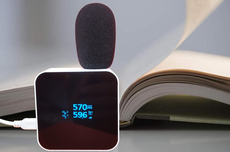 [Australia - AusPower] - Air Quality Monitor CO2 Monitor CO2 Detector Carbon Dioxide Detector, Decibel Monitor Sound Noise Meter 30-130dB Range, Applications for Home, Classroom, Office, Factory, Hotel, Restaurant 