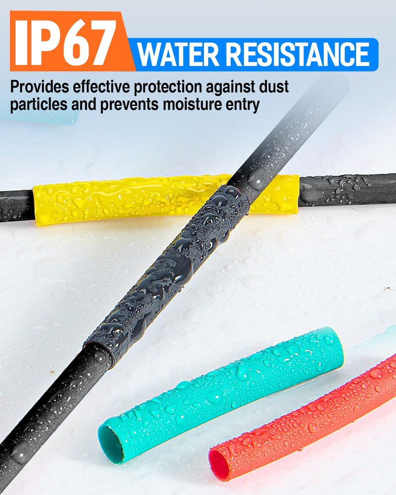 [Australia - AusPower] - Heat Shrink Tubing-3:1 Adhesive Lined, Shrinkable Wire Wrap Tube, Marine-Grade Waterproof, Insulated & Sealed, Oil/Wear Resistant for Industrial, Automotive, Wire/Cable Repair (108pcs) 108pcs 