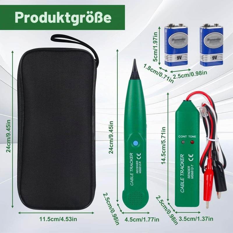 Cable Break Detector Robotic Lawnmower, Cable Tracker with Battery, Cable Finder Cable Tester, Cable Finder, Cable Detector for Network Maintenance Collation Passage of Test Circuit