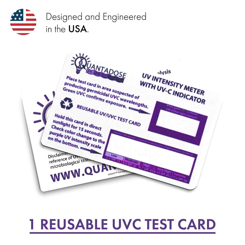 [Australia - AusPower] - QuantaDose® UVC Light Test Card with UVC Light Wavelength Indicator and Photochromic UV Intensity Test 