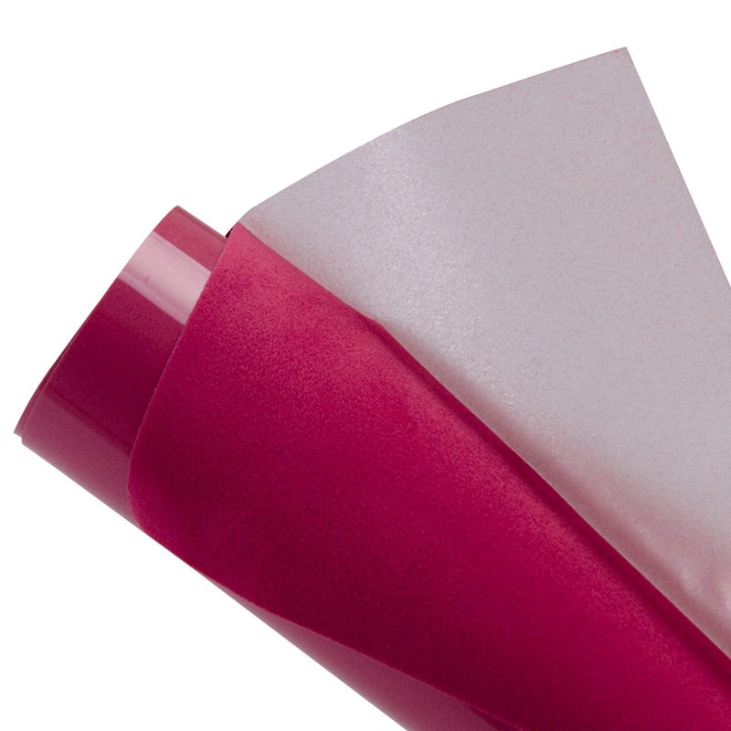HOHOFILM Pink Flock Heat Transfer Vinyl Flocked HTV Vinyl Sheets 20"x12"Iron on for Tshirt Garment