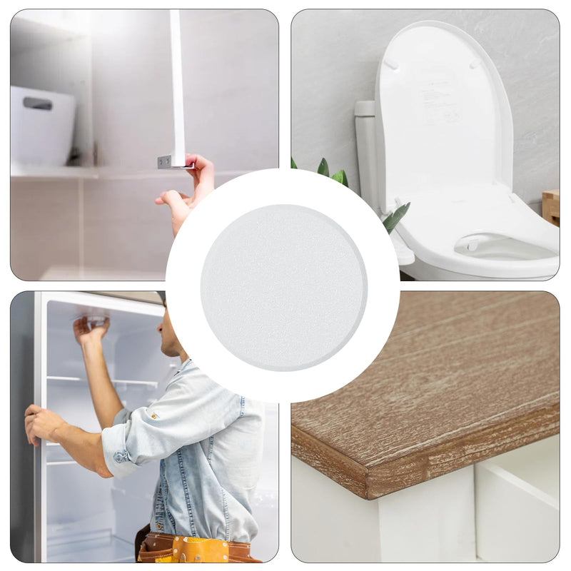 [Australia - AusPower] - 3 1/4 in Wall Protector Round, 10 Pack Doorknob Wall Shield Guard Door Stop, Rigid Vinyl Hard Wall Protection Pads White with Self Adhesive Sticker, HOME MASTER HARDWARE 3 1/4 in - 10 Pack 