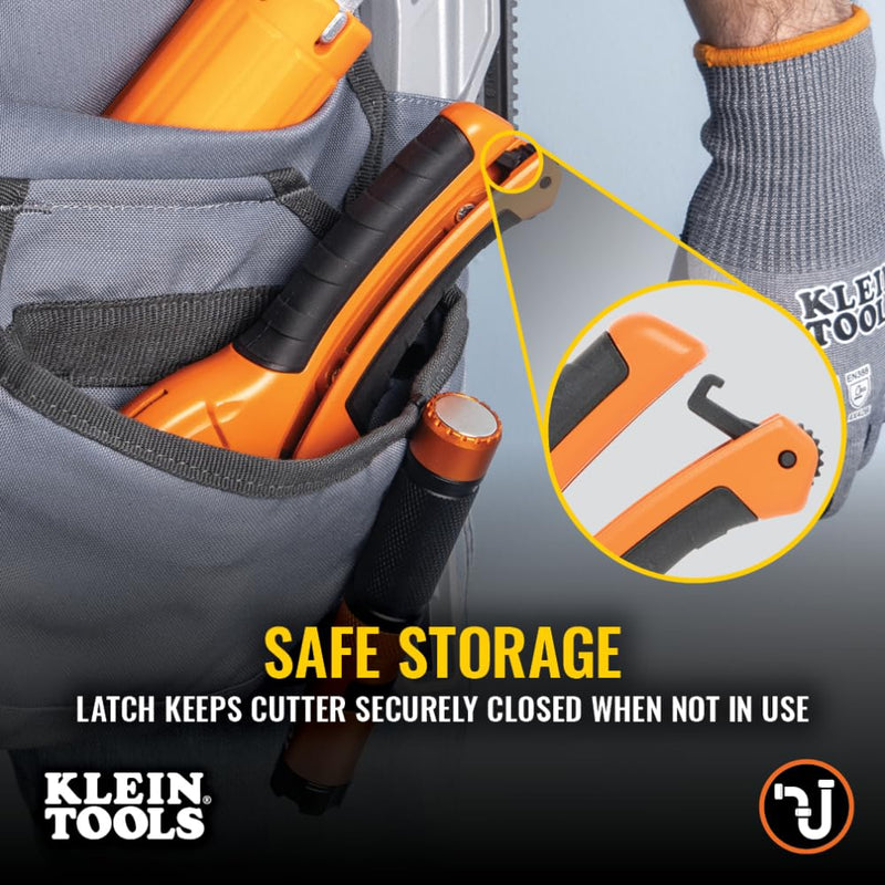 [Australia - AusPower] - Klein Tools 50063 Ratcheting PVC Pipe Cutter, Cuts 1-1/4-Inch I.D. PVC, CPVC, PEX Pipes, One-Handed Operation, Replaceable Blades 