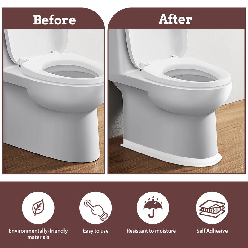 [Australia - AusPower] - Mokani Caulk Tape Waterproof Self Adhesive, 2 Rolls White Caulking Sealant Strip for Kitchen, Countertop, Bathroom, Sink, Bathtub, Toilet, Floor Wall Edge Protector with Sealing Tool (1.5" x 10.5Ft) 