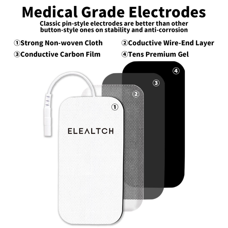 [Australia - AusPower] - 30PCS Compatible with AUVON TENS 7000 Electrode Pads for Tens Unit,Replacement Pads,2" X 4" Brand:ELEALTCH 