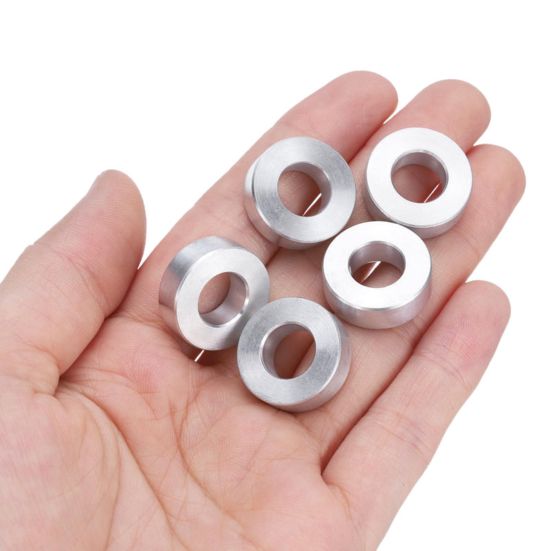 [Australia - AusPower] - uxcell 5pcs Aluminum Spacer 3/8" Bore x 3/4" OD x 1/4" Length Screw Standoff Bushing Plain Finish Round Metal Spacer for 3/8 ID Screws Bolts and Rods 3/8" x 3/4" x 1/4" Silver Tone 
