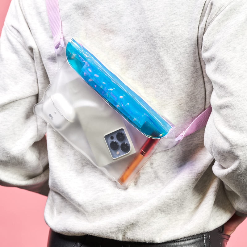 [Australia - AusPower] - Case-Mate - IP68 Waterproof Fanny Pack/Bag with Triple Seal Protection, Adjustable Strap - Waterproof Phone Pouch/Case for iPhone 15 Pro Max/ 14 Pro Max/ 13 Pro Max/ Pixel 8 - Soap Bubble Iridescent Clear 