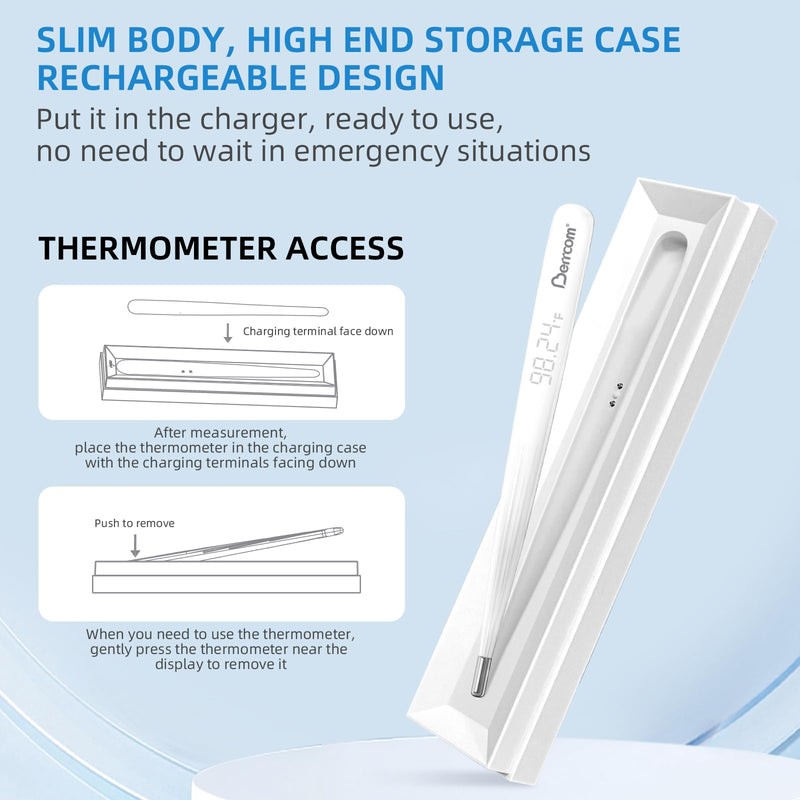 [Australia - AusPower] - [Value Bundle] Berrcom Rechargeable Digital Thermometer AET-F372 & Berrcom Forehead Thermometer for Adults and Kids JXB-178 
