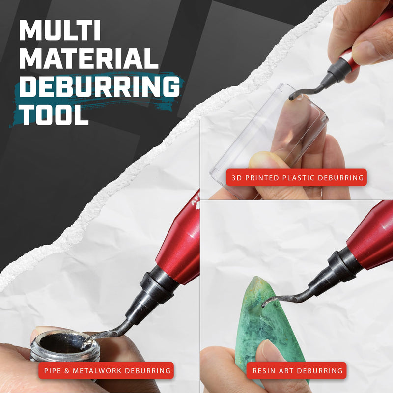 [Australia - AusPower] - AFA Tooling Deburring Tool Kit with 11 High Speed Steel BS1010 Blades | Precision Edge Burr Removal on Copper, Iron, Brass, and PVC Plumbing Pipes, 3D Printing Plastics, Resin Art, and Metal Work 11 Blades (BS1010) 