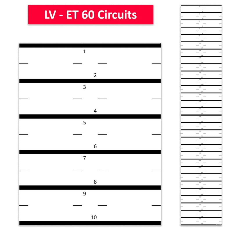 Littversions 1 Pack 60 Circuits Vinyl Circuit Breaker Panel Directory Labels/Decals/Stickers, Replacement for Eaton Challenger Electrical Panel/Load Centers CHMS