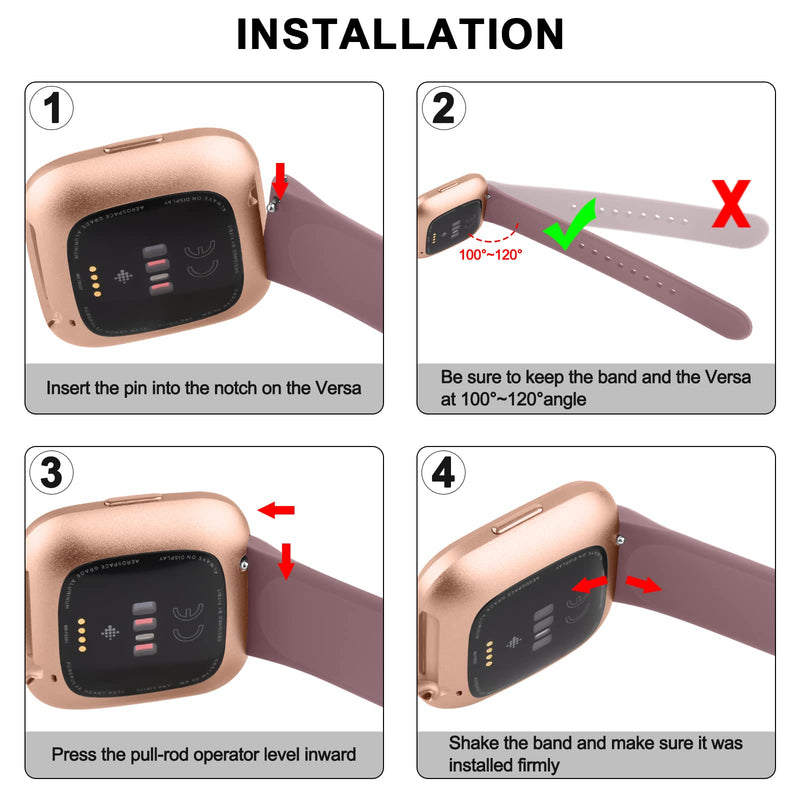 [Australia - AusPower] - Vancle Silicone Bands Compatible with fitbit versa 2 watch bands women men, Soft Breathable Sport Replacement Wristbands for Fitbit Versa 2 / Fitbit Versa/Versa Lite/Versa SE Smoke Purple 
