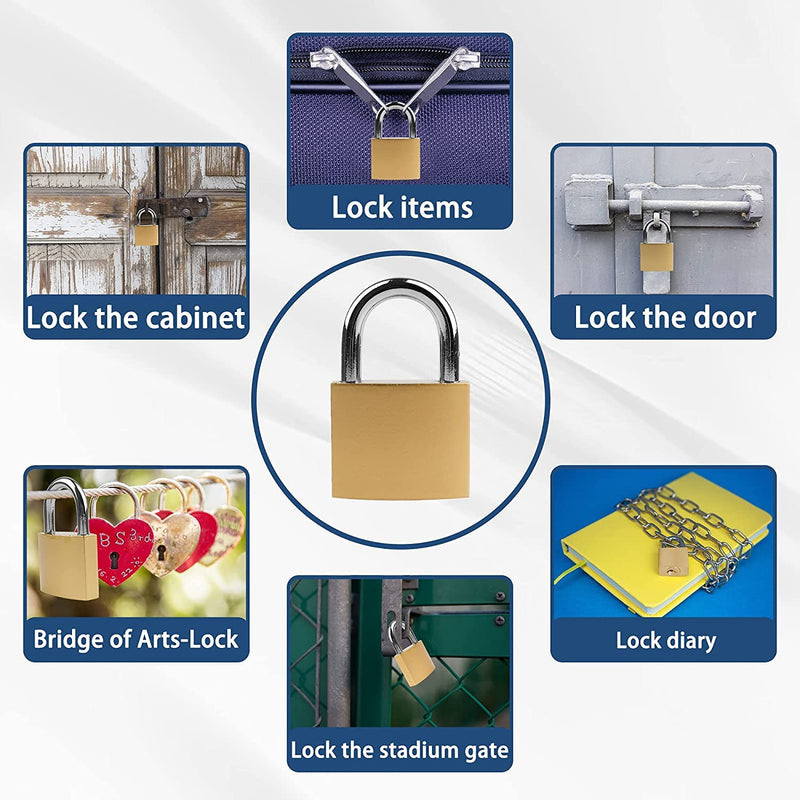 [Australia - AusPower] - Lock 32mm, 2 Pcs Padlocks, Small Padlock with Keys (keyed Alike), Lock with Key Padlock for Travel Bags, Gym Locker Padlocks, Keyed Padlocks (Yellow) 2 PCS 32mm Yellow 