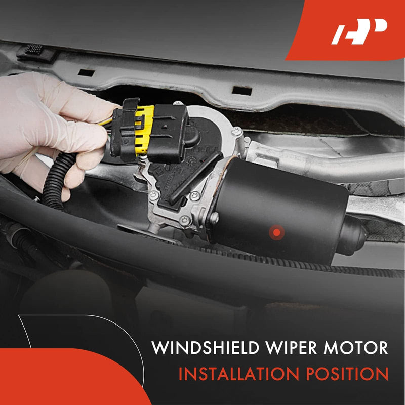 A-Premium Front Windshield Wiper Motor Compatible with Jeep YJ Series Wrangler 1987 1988 1989 1990 1991 1992 1993 1994 1995 Sport Utility, 5-Pin, Replace# 56030005, 849100-2178